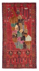 Vintage 3’7″ x 6’4″ Traditional Hand Knotted Vegetable Dye Wool Area Rug