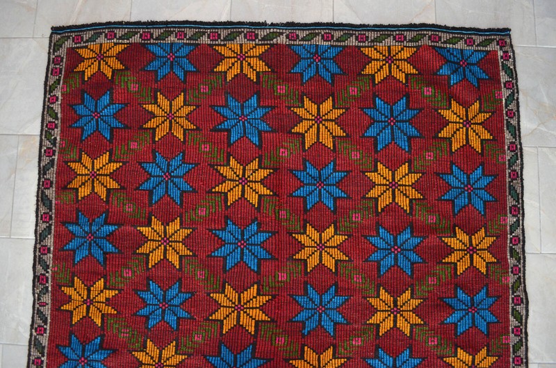 6x11 Rug Hand Made Turkish Rug Vintage Goat hair Kilim Rug Actual: 6' x 10' 8" gallery