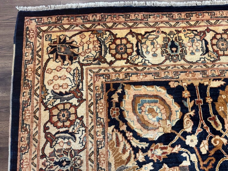 Pak Per'sian Bidjar Rug 10x13, Midnight Blue and Tan Pakistani Carpet gallery