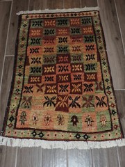 3x4ft. Handmade Sirki Kargai Wool Rug