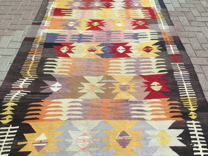 Vintage Anatolia Nomads Kilim, Area Rug, Large Kelim 66"X101" Turkish Rug Carpet gallery