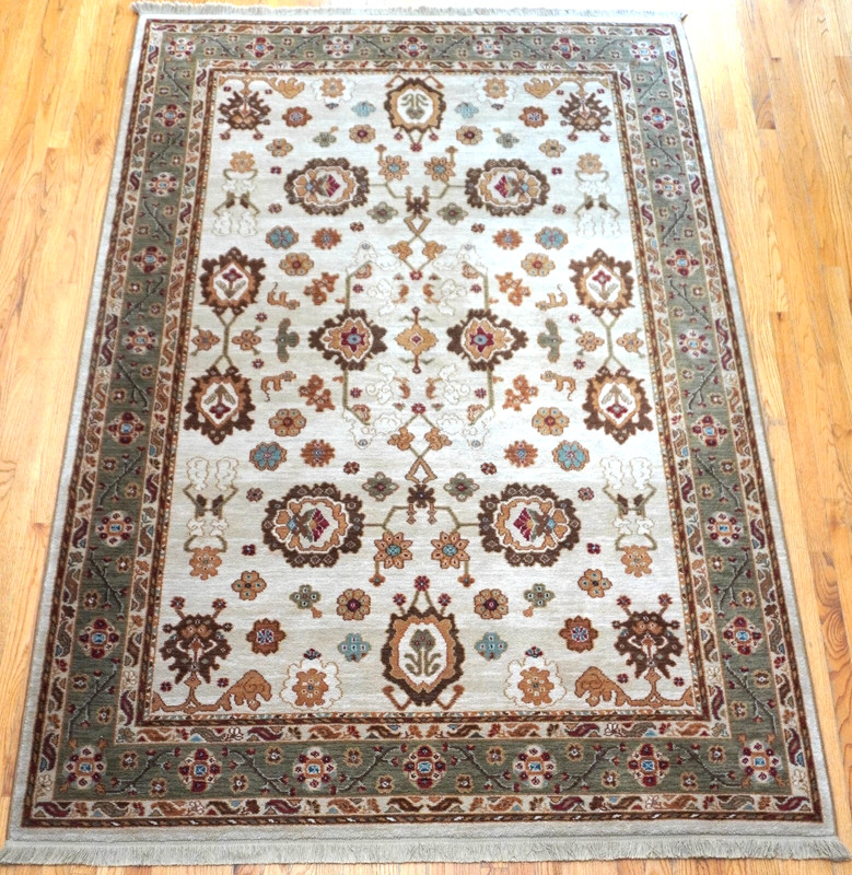 Authentic Original Karastan Ivory Oushak # 700-721 Wool Pile Rug 5'9" x 9' gallery