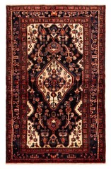 Vintage 4’11” x 7’10” Traditional Hand Knotted Vegetable Dye Wool Area Rug