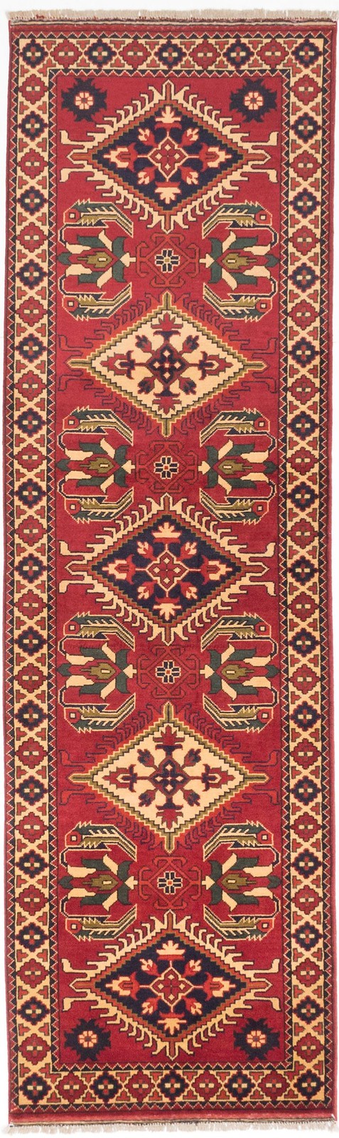 Vintage Hand-knotted Runner Rug 2'11" x 9'8" Traditional Oriental Wool Carpet gallery