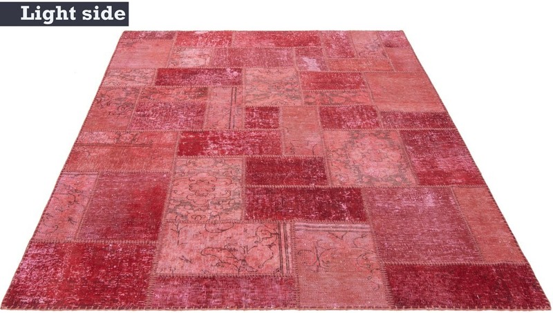 Patchwork 210x149 cm Hand Knotted Oriental Rug Vintage Red Carpet gallery