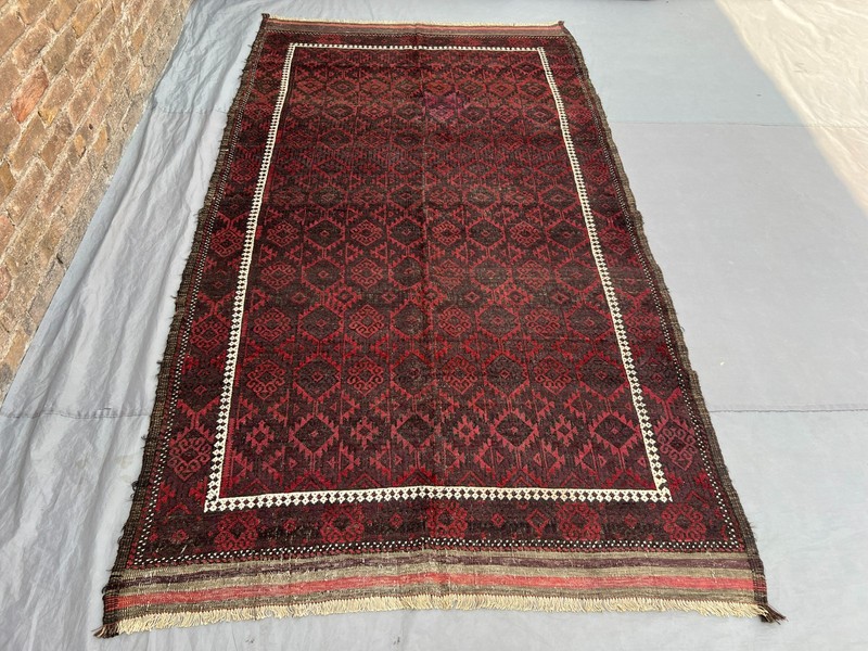 160 X 280 CM COLLECTORS' ITEM Antique Belouch Natural Vegetable Dye Janbagi Rug gallery