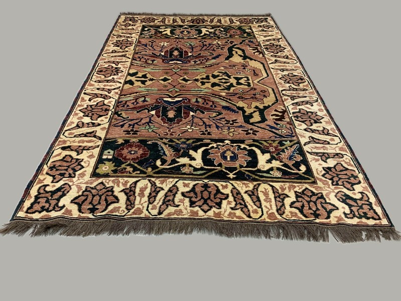 Unusual Afghan Wool Ziegler Rug 250x156 cm Handmade Chobi Rug, Purple Beige Blue gallery