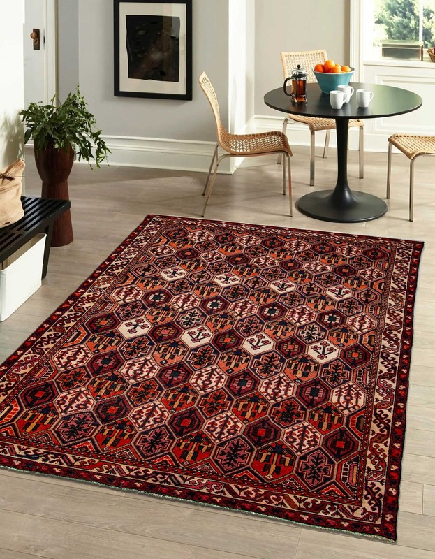 Vintage 6'7" x 9'3" Traditional Hand Knotted Vegetable Dye Wool Area Rug gallery