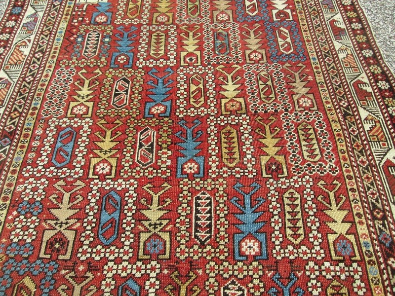 ANTIQUE MARASALI SHIRVAN CAUCASIAN DATED RUG FROM HYDE PARK ESTATE COLLECTIBLE gallery