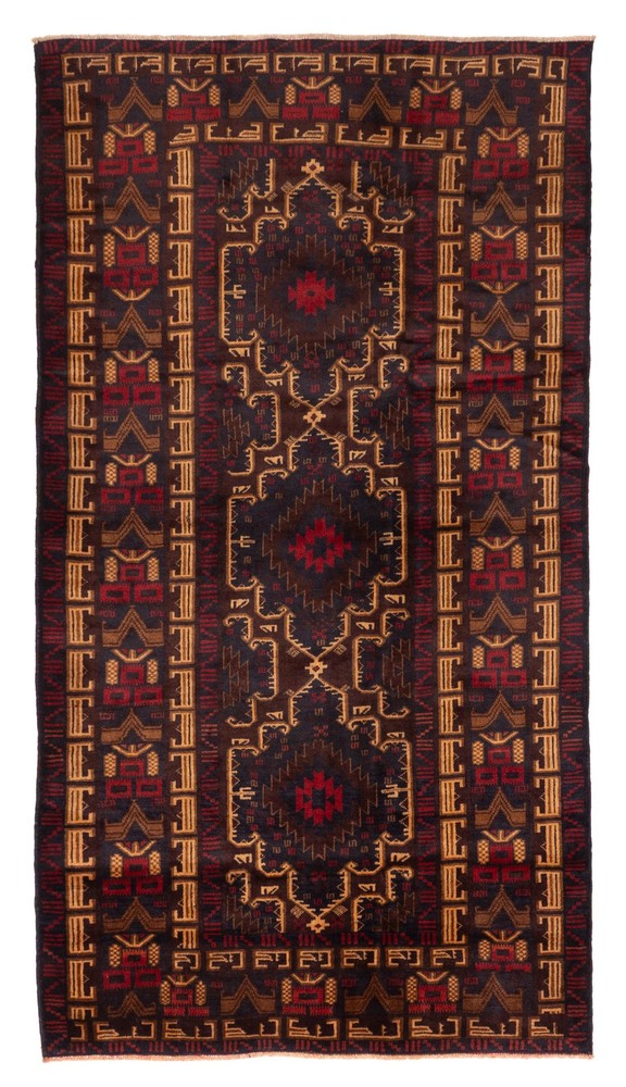 Vintage Hand-Knotted Carpet 3'11" x 7'8" Traditional Oriental Wool Area Rug