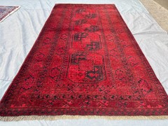 Antique Turkmen Bukhara Wool Rug Rare Vintage Red Nomadic One Of A Kind Area Rug