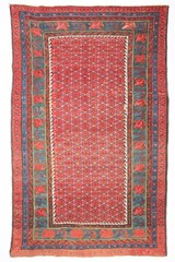 Antique Caucasian Zehur Rug with Rose Pink Tribal Hand Knotted Wool Carpet