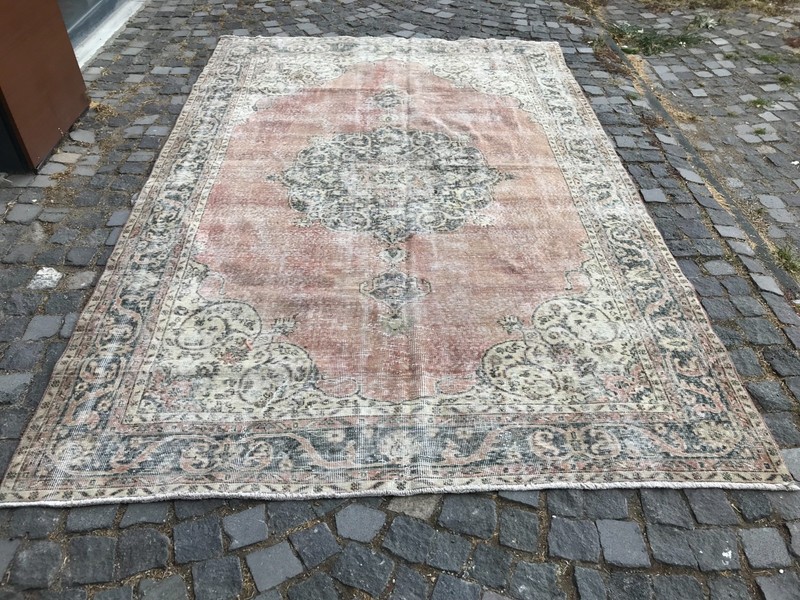 Bohemian Large Rug, Turkish Vintage Rug, Handmade Wool Rug, 6,5 x 10, ft gallery