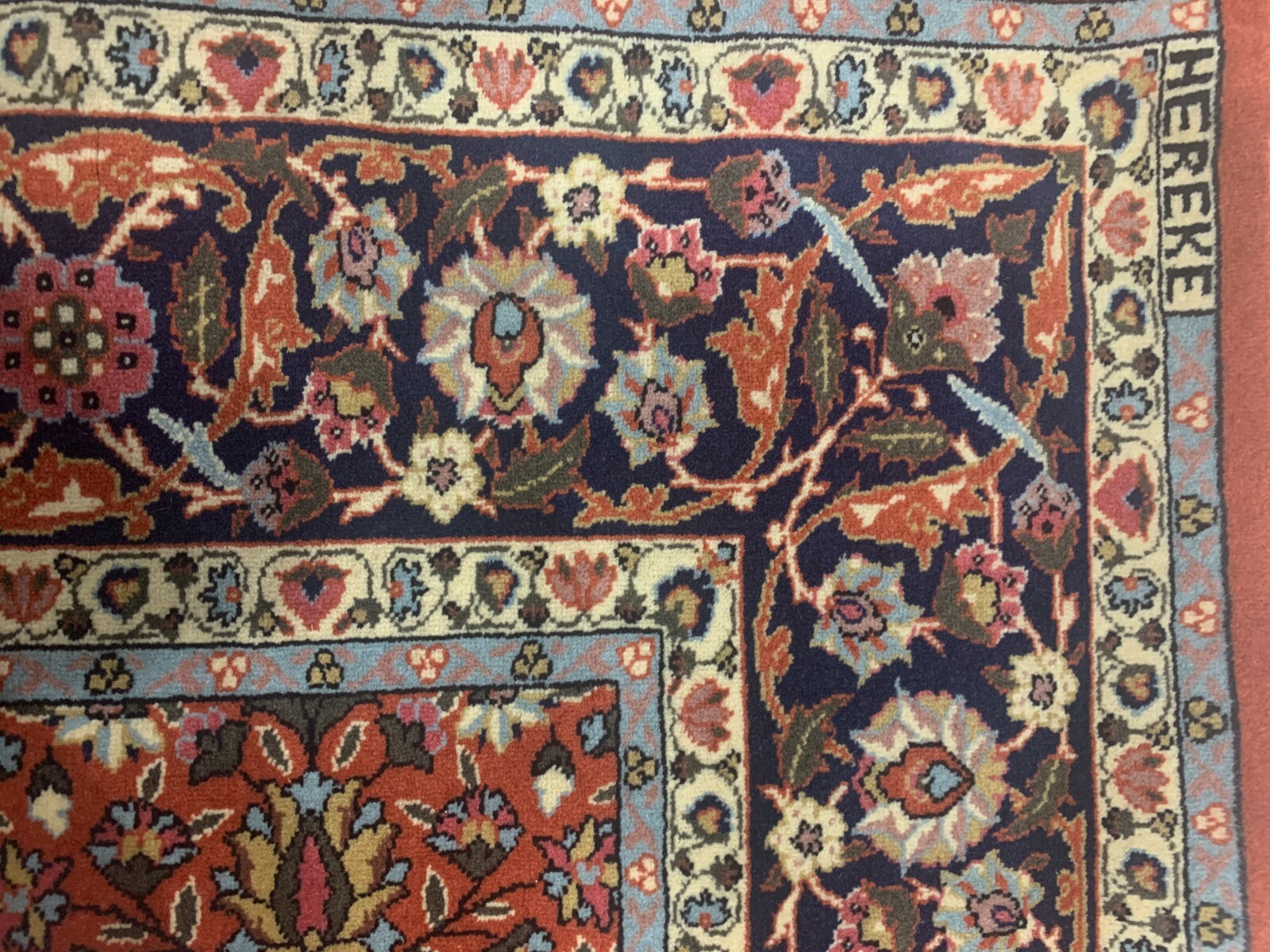 Astonishing and Unique Turkish Sumerbank Hereke Carpet gallery