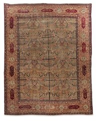 Antique Fine 1880 Lavar Kermen Rug