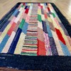 A BEAUIFUL ANTIQUE AMERICAN HOOKED RUG 2x4ft circa 1900 gallery