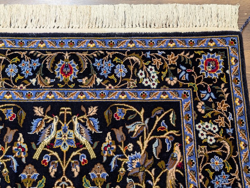 Per'sian Tree of Life Rug 4x6, Navy Blue, Birds & Animal Pictorials gallery