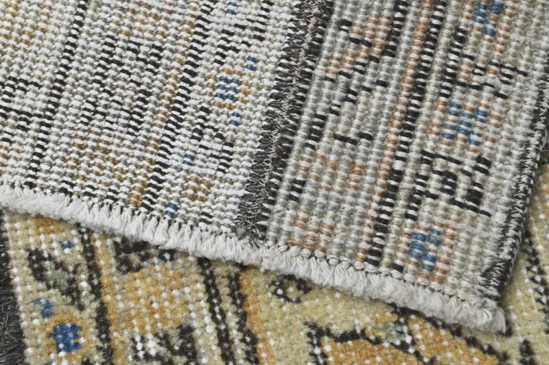 Vintage Turkish Runner Rug 1x5ft Wool Anatolian Handmade Hallway Oushak BEIGE gallery