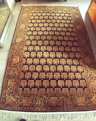 FINE GENUINE MIDDLE EASTERN RUG SIGNED NADER SILK FOUNDATION VERSACE DESIGN