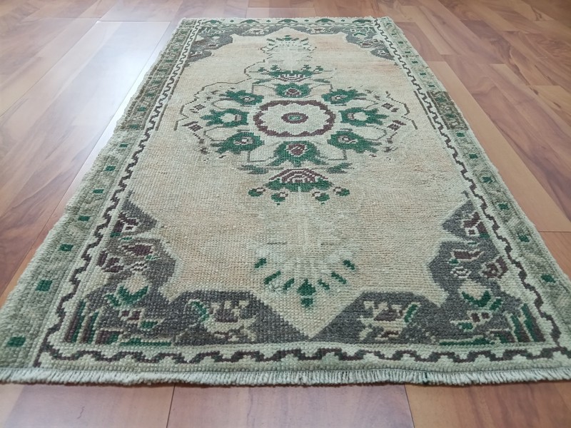 Rare Pattern Green Carpet, Handmade Beige Luxury Decor Rug Free Ship Rug gallery