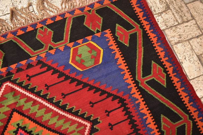 Caucasian Rug 63''x122'' Handwoven Kilim 162x312cm Rug Oriental Vintage 5x10 Rug gallery