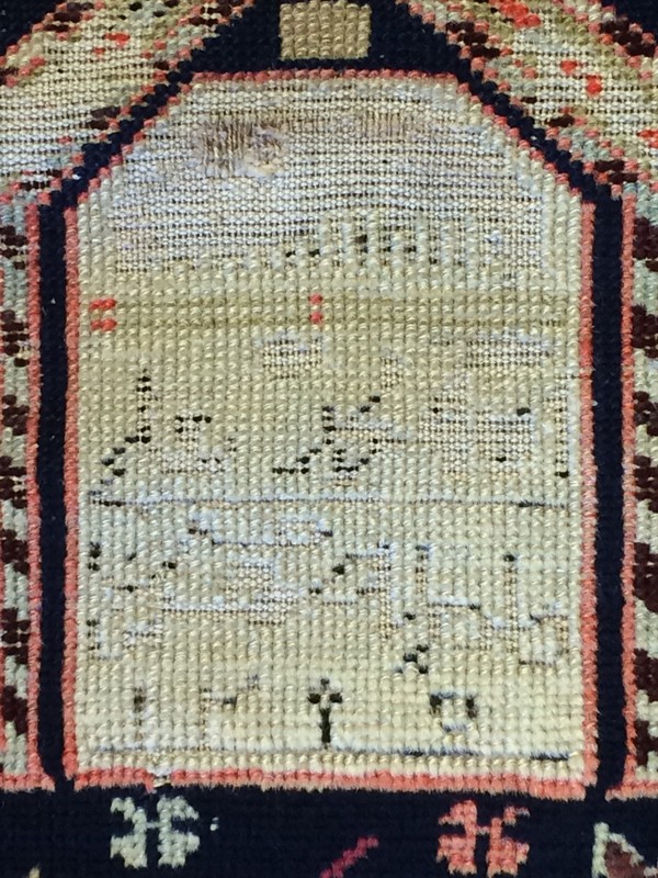Amazing Armenian - 1860s Antique Karabagh Rug - Caucasian Prayer - 2.5 x 4.2 ft. gallery