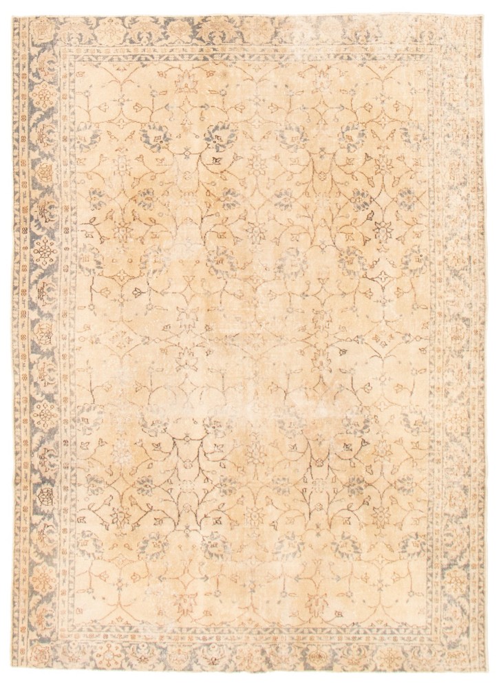 Traditional Vintage Hand-Knotted Area Rug 6'7" x 9'4" Oriental Wool Carpet