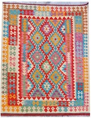 Tash Vintage Kilim Traditional Hand Made Oriental Wool Large Kilim 197×151 cm