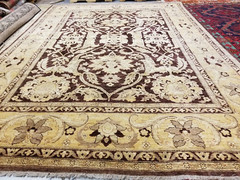 Masterpiece Vintage 1980-1990s Large Natural Dye Turkish Oushak Rug 10x14ft