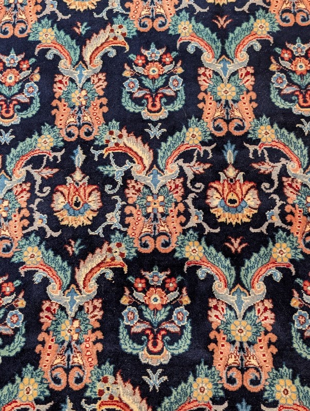 Indo Per'sian Rug 6x9, Navy Blue, Floral, Fine 290 KPSI gallery