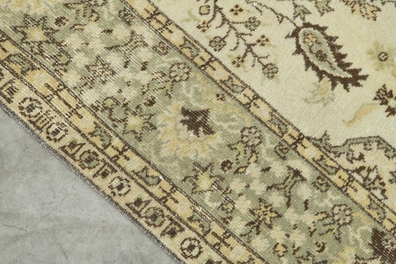 Oversize Turkish Rug 7x10 Hand-Knotted Vintage Oushak Wool Rug Faded Carpet,733 gallery