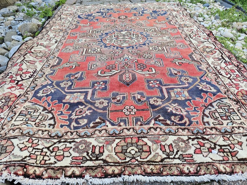 4.2 x 6.2 ANTIQUE KAZAK VINTAGE HERIZ RUG CAUCASIAN SERAPI OUSHAK SHIRVAN KULA gallery