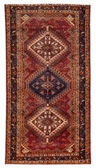 Vintage Geometric Area Rug 5’3″ x 9’10” Traditional Hand-Knotted Wool Carpet