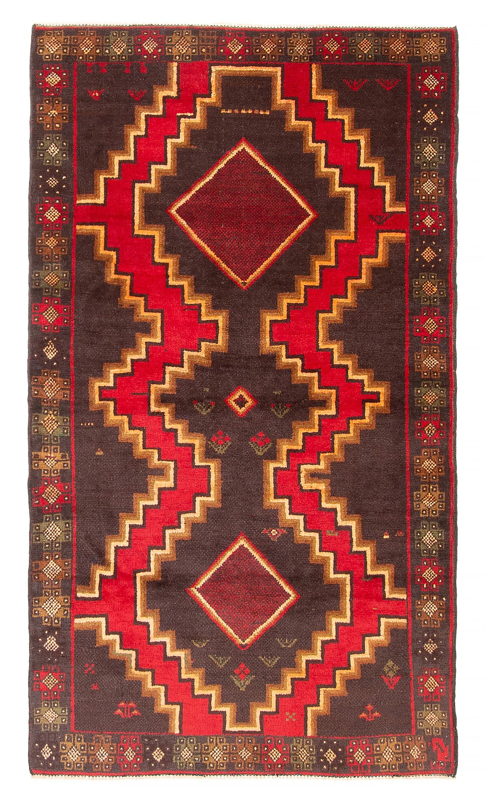 Vintage 3'4" x 5'10" Traditional Hand Knotted Vegetable Dye Wool Area Rug gallery