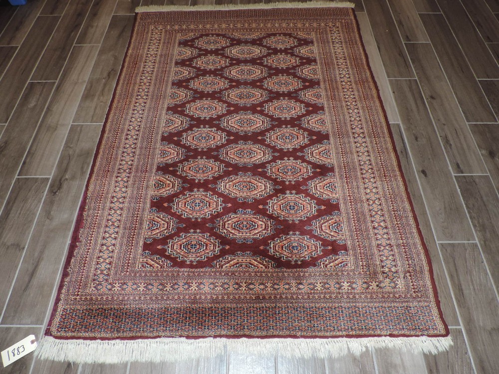 4x6ft. Handmade Pak Bokharra Wool Rug