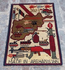 Ar Afghan Handmade War Rug Baluchi Wool With Beautiful Design 79×59 cm