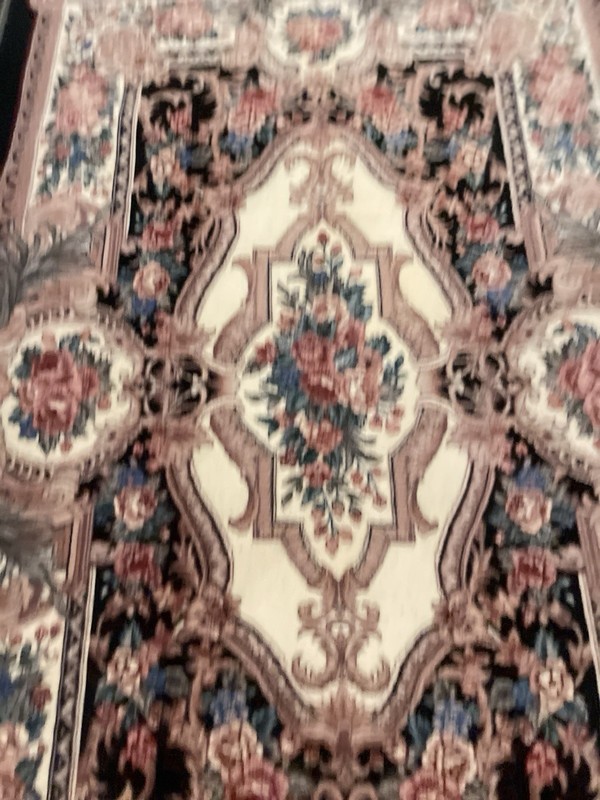 CHINESE ORIENTAL RUG WOOL HAND KNOTTED FRENCH AUBUSSON DESIGN 6' X 4' gallery