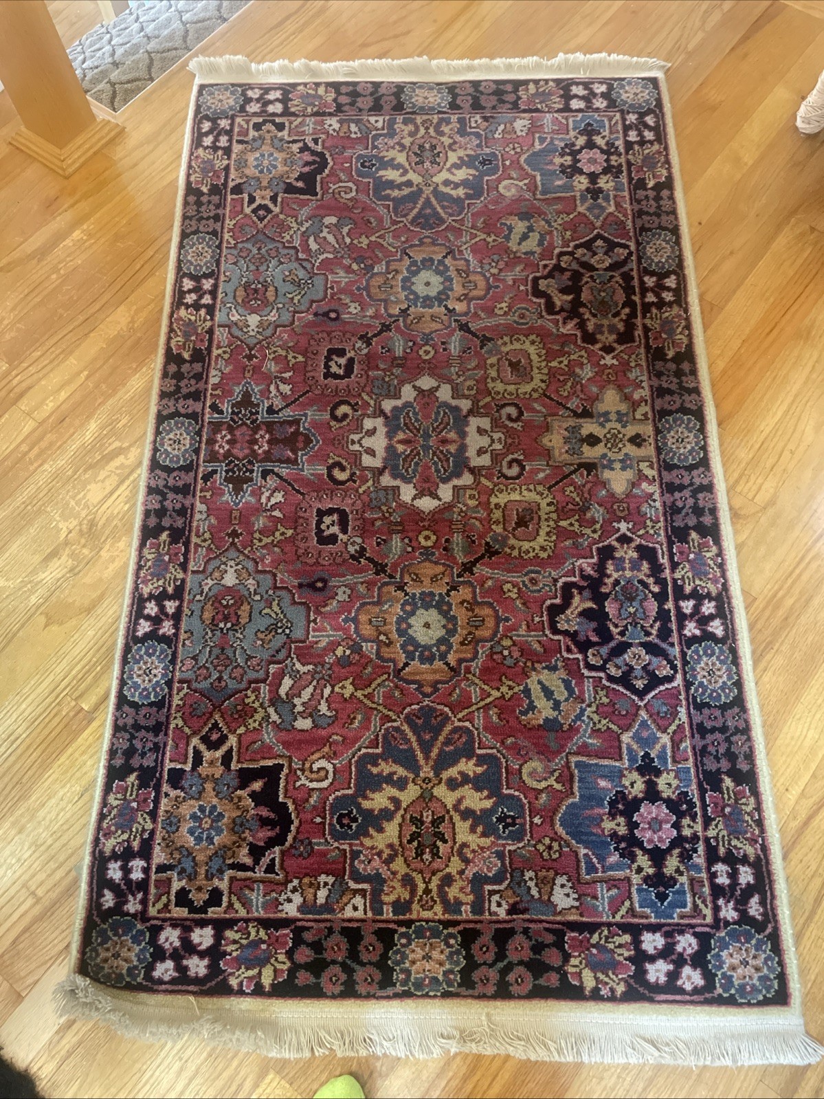 Karastan Wool Rug 2'10" x 5' Multicolor Pattern #557 Pink gallery