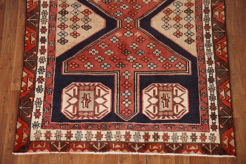 Vintage Rug Ardebil Traditional Geometric 10 ft. Runner Rug Handmade Wool 4x10 gallery