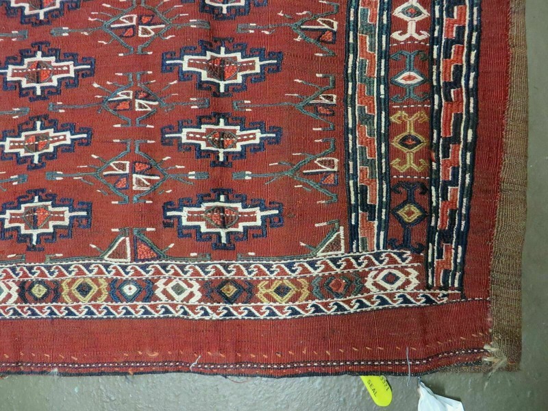 45" X 32" Antique Handmade Bokhara Turkoman Yomud Chuval Wool Rug Soumak NICE gallery