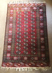 Vintage Woolen Rug 6.5ft by 4ft handmade in good condition