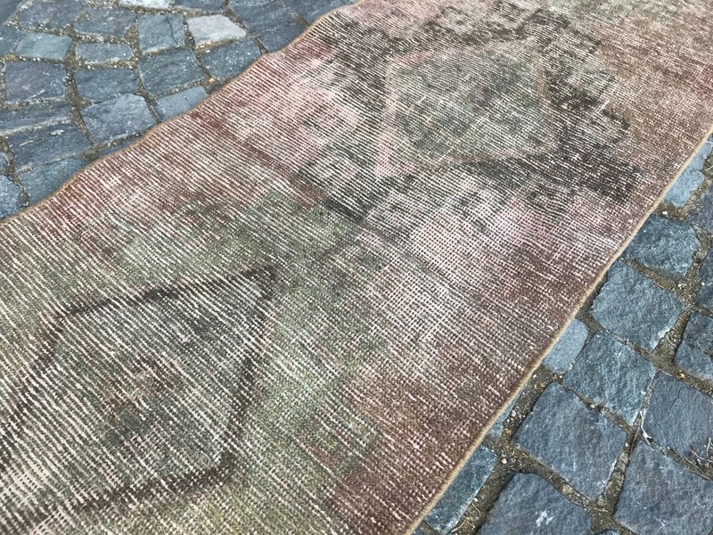 Turkish Vintage Rug Handmade Wool Rug Bohemian Runner Rug Home Rug 2,2 x 10, ft gallery