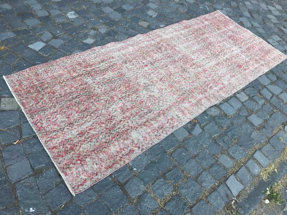 Bohemian Runner Rug, Turkish Vintage Rug, Handmade Wool Rug,Home Rug3,3 x 7,7 ft