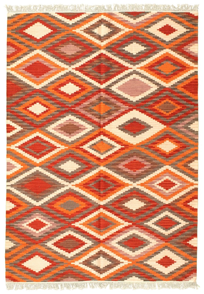Vintage Hand Woven Area Rug 5'3" x 7'7" Traditional Wool Oriental Carpet