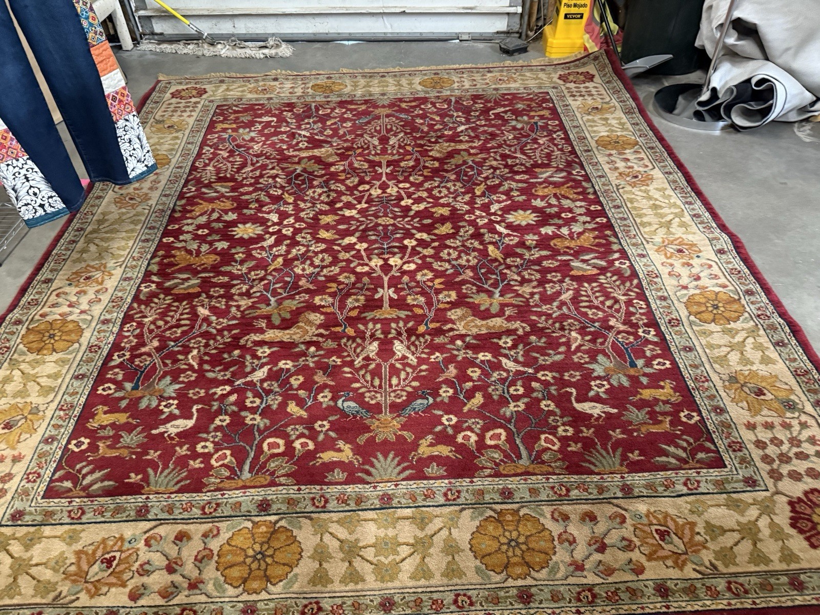 Karastan Wool Rug 8'8" x 12' Antique Legend 2200-204 Emperor's Hunt Lions Birds gallery