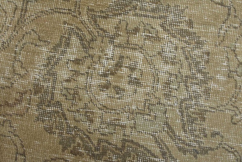 Tabrizi Rug 7'10'' x 11'5'' Beige Wool Vintage Distressed Hand-Knotted Carpet gallery
