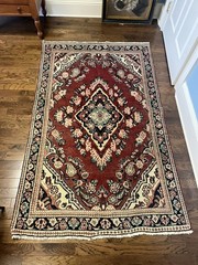 Heriz Rug 82” x 52”, Serapi Carpet, Wool