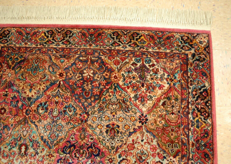 AUTHENTIC KARASTAN MULTICOLOR PANEL KIRMAN PATTERN # 717 RUG CARPET 4'3" x 6' gallery