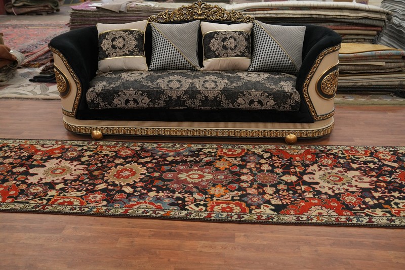Antique Vegetable Dye Caucasian 19 ft Long Runner Handmade Wool Rug 4x19 Carpet gallery