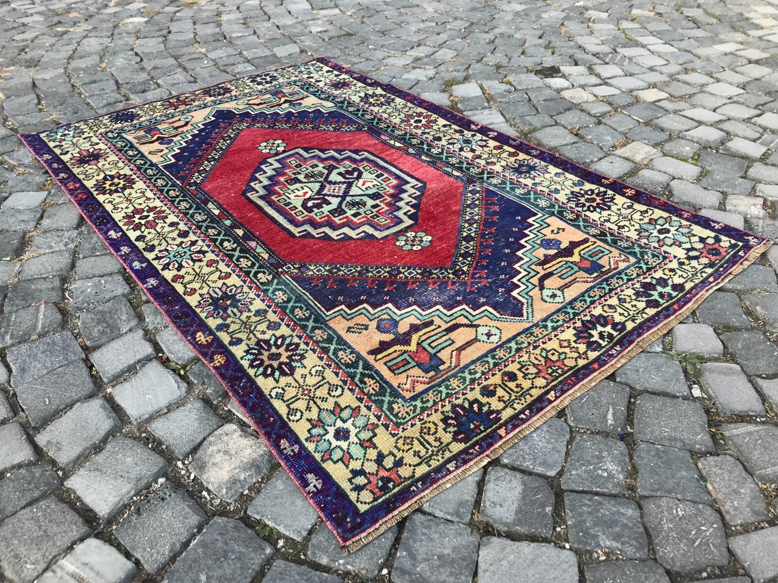 Handmade Rug Turkish Area Rug Vintage Rug Oushak Rug Antique Rug Bohemian Rug gallery